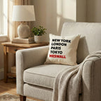 Heswall typography cushion detail view