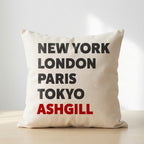Ashgill typography cushion