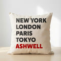 Ashwell typography cushion