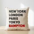 Bampton typography cushion