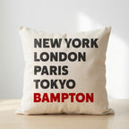 Bampton typography cushion