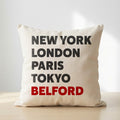 Belford typography cushion