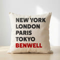 Benwell typography cushion