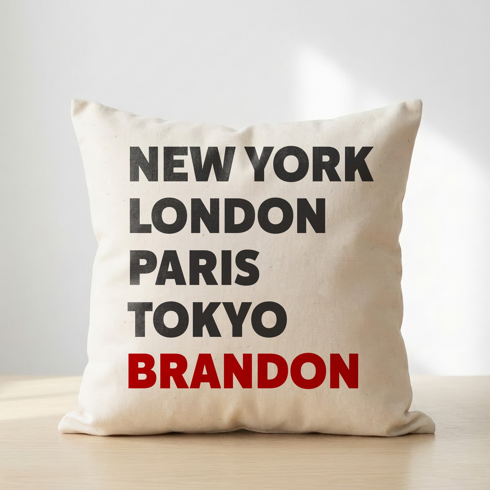 Brandon typography cushion