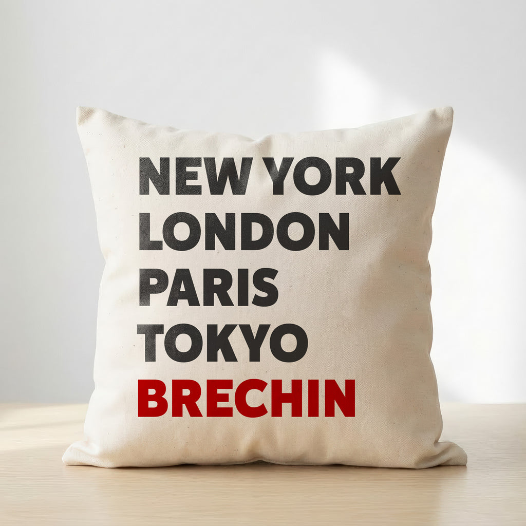 Brechin typography cushion
