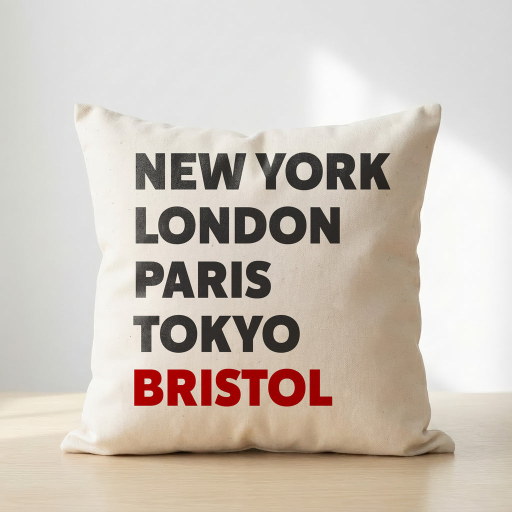 Bristol typography cushion
