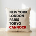 Cannock typography cushion
