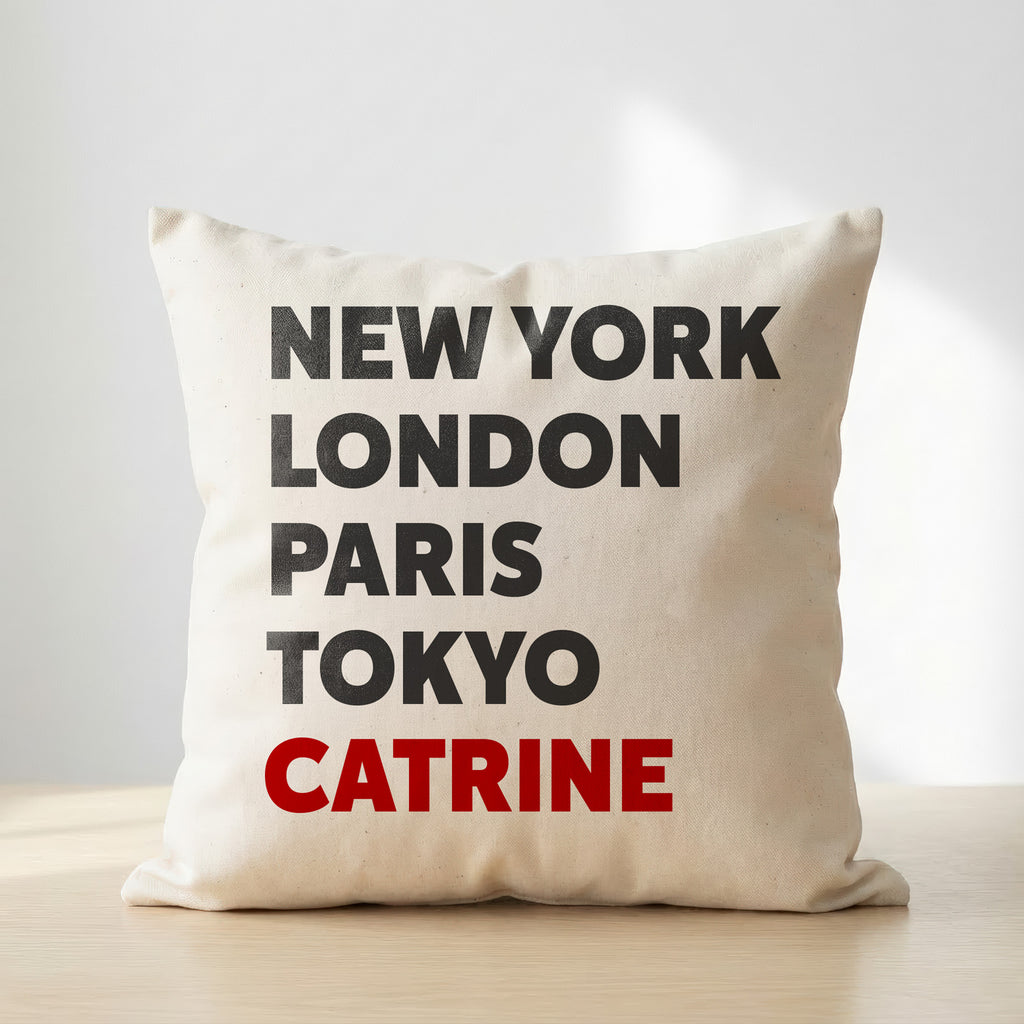 Catrine typography cushion