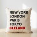 Cleland typography cushion