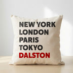 Dalston typography cushion