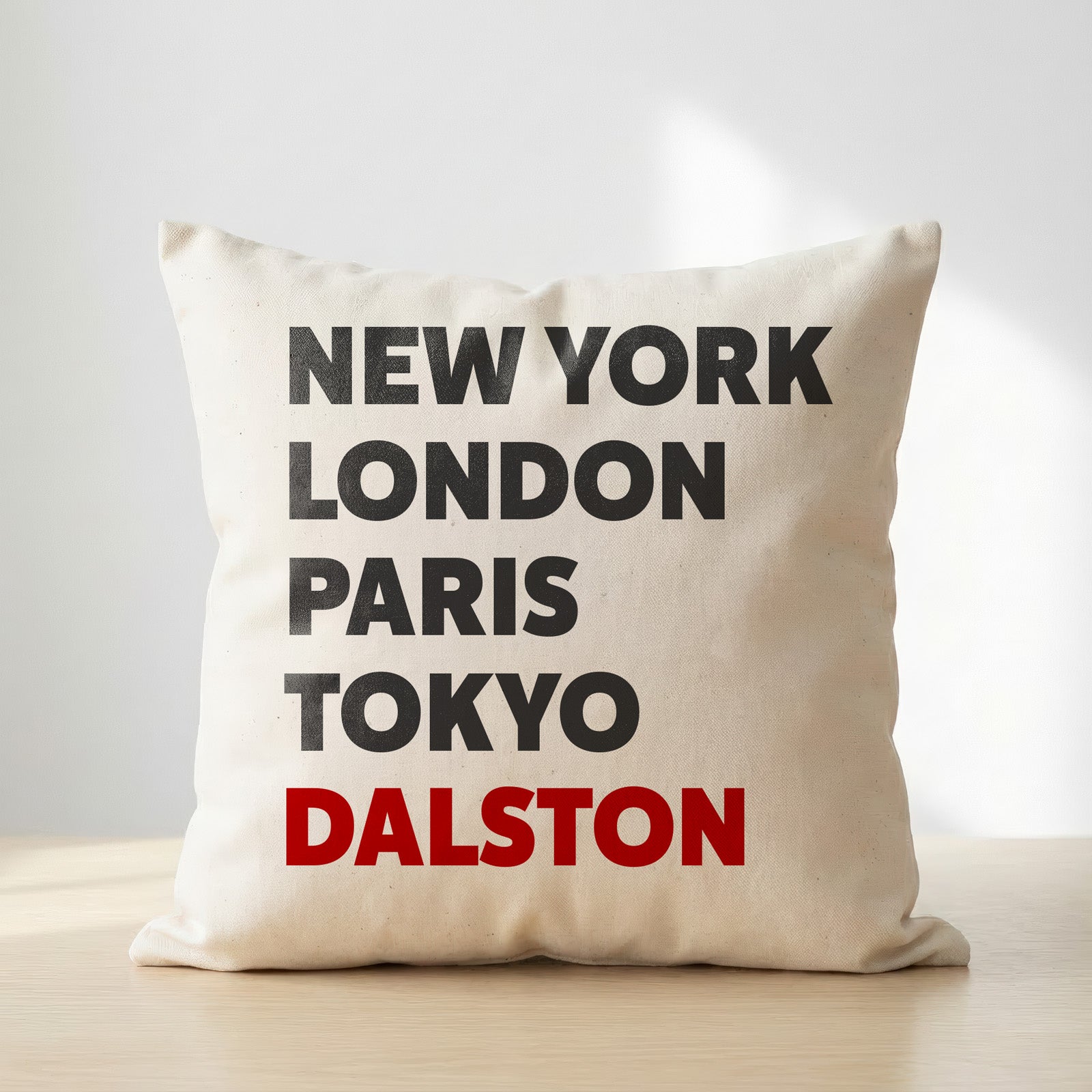 Dalston typography cushion