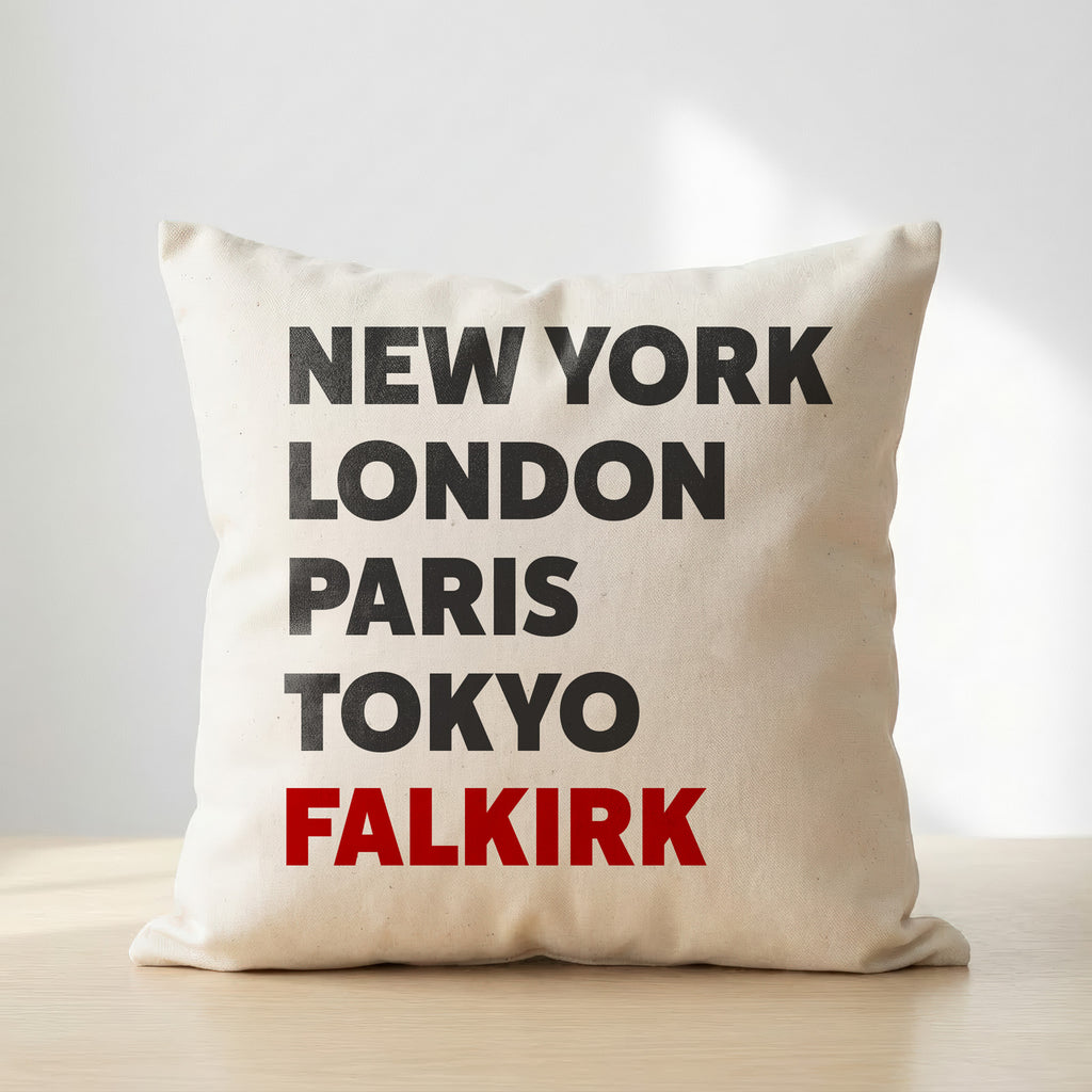 Falkirk typography cushion