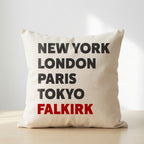 Falkirk typography cushion