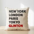 Glinton typography cushion