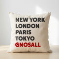 Gnosall typography cushion