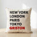 Griston typography cushion