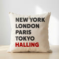 Halling typography cushion