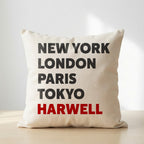Harwell typography cushion