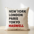 Haswell typography cushion