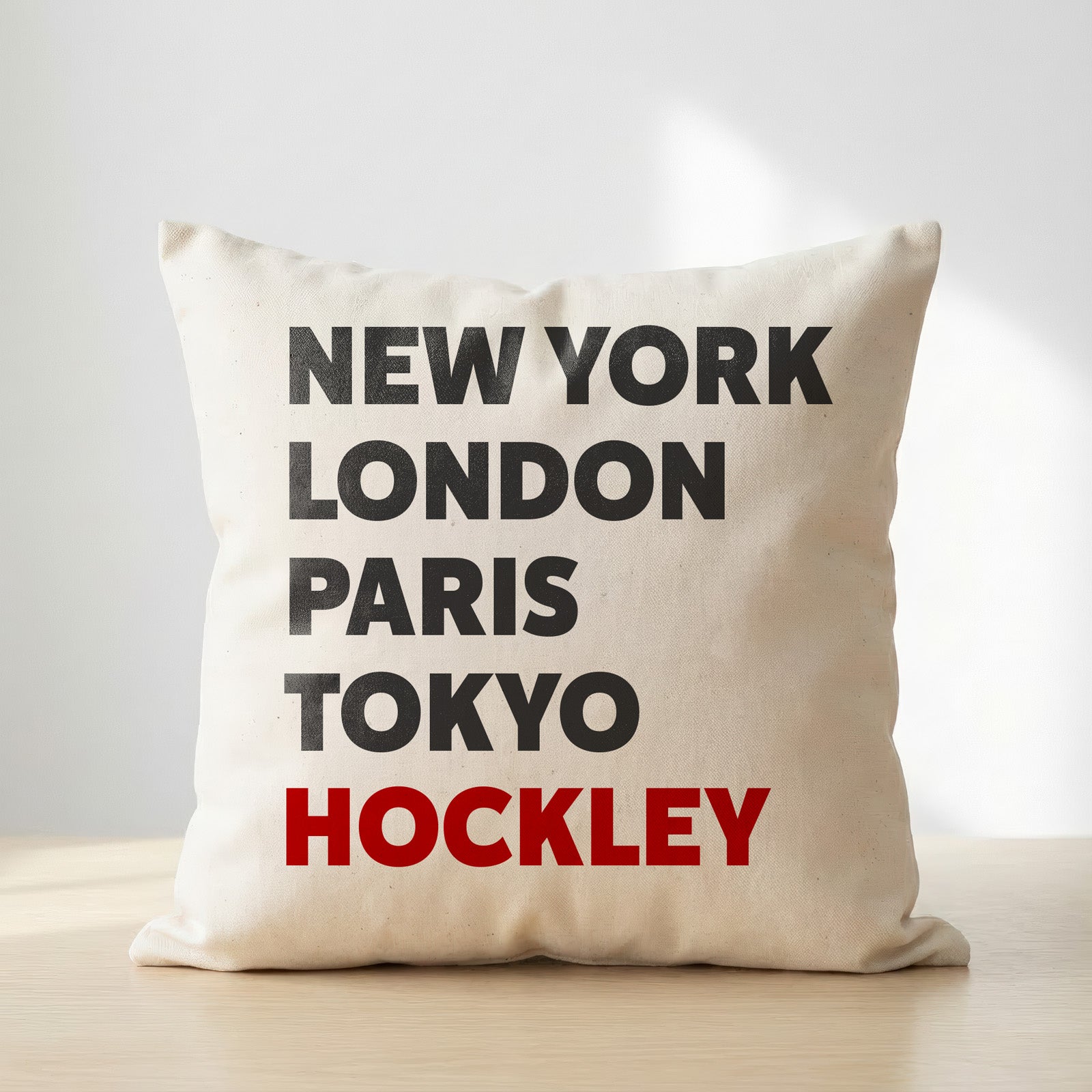 Hockley typography cushion