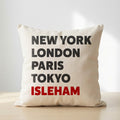 Isleham typography cushion
