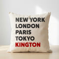 Kington typography cushion