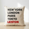 Leiston typography cushion