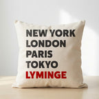 Lyminge typography cushion