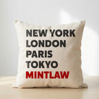 Mintlaw typography cushion