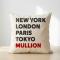 Mullion typography cushion
