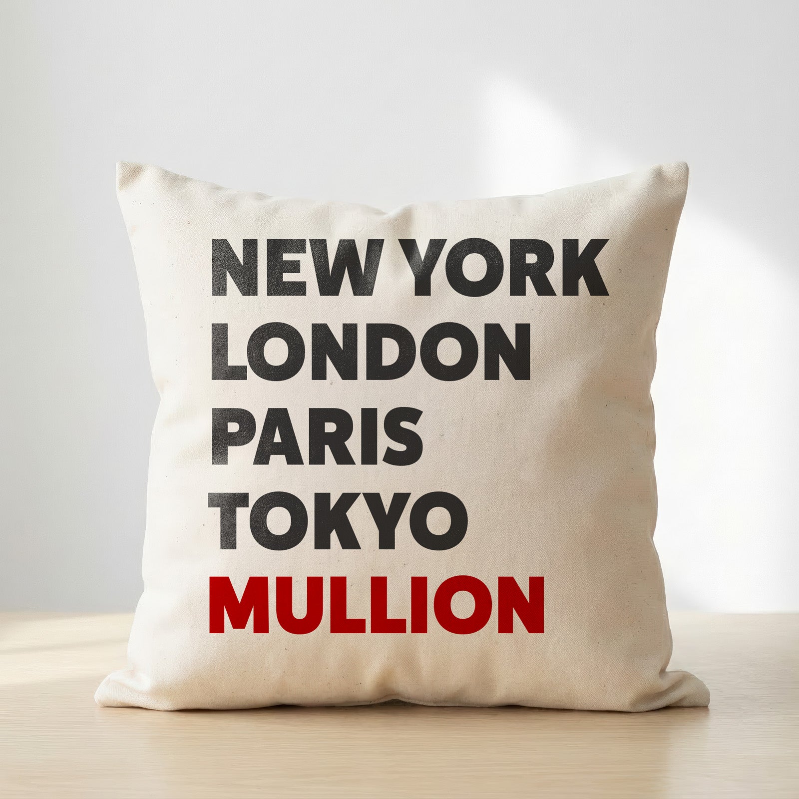 Mullion typography cushion