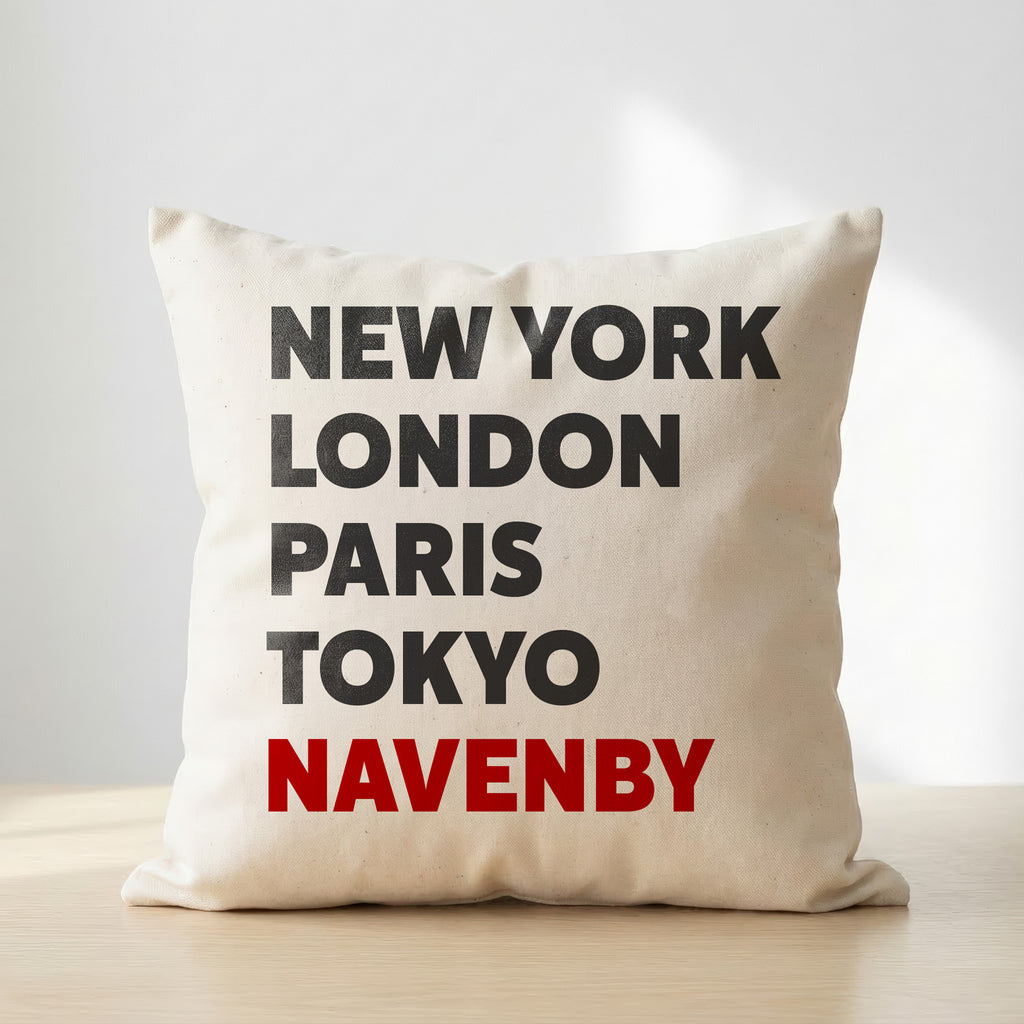 Navenby typography cushion