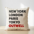 Outwell typography cushion