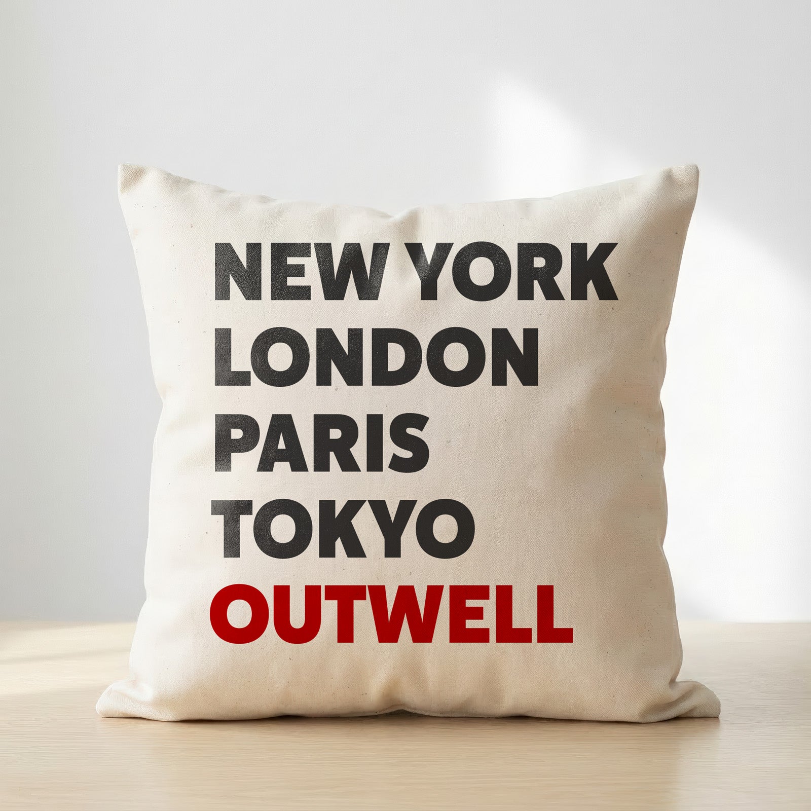 Outwell typography cushion