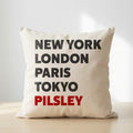 Pilsley typography cushion