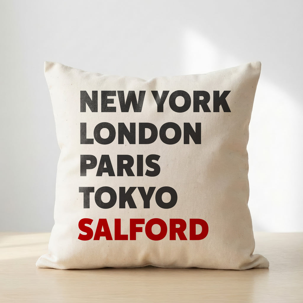 Salford typography cushion
