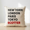Scotter typography cushion