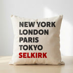 Selkirk typography cushion