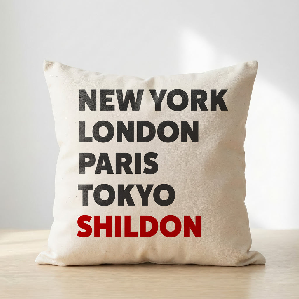 Shildon typography cushion