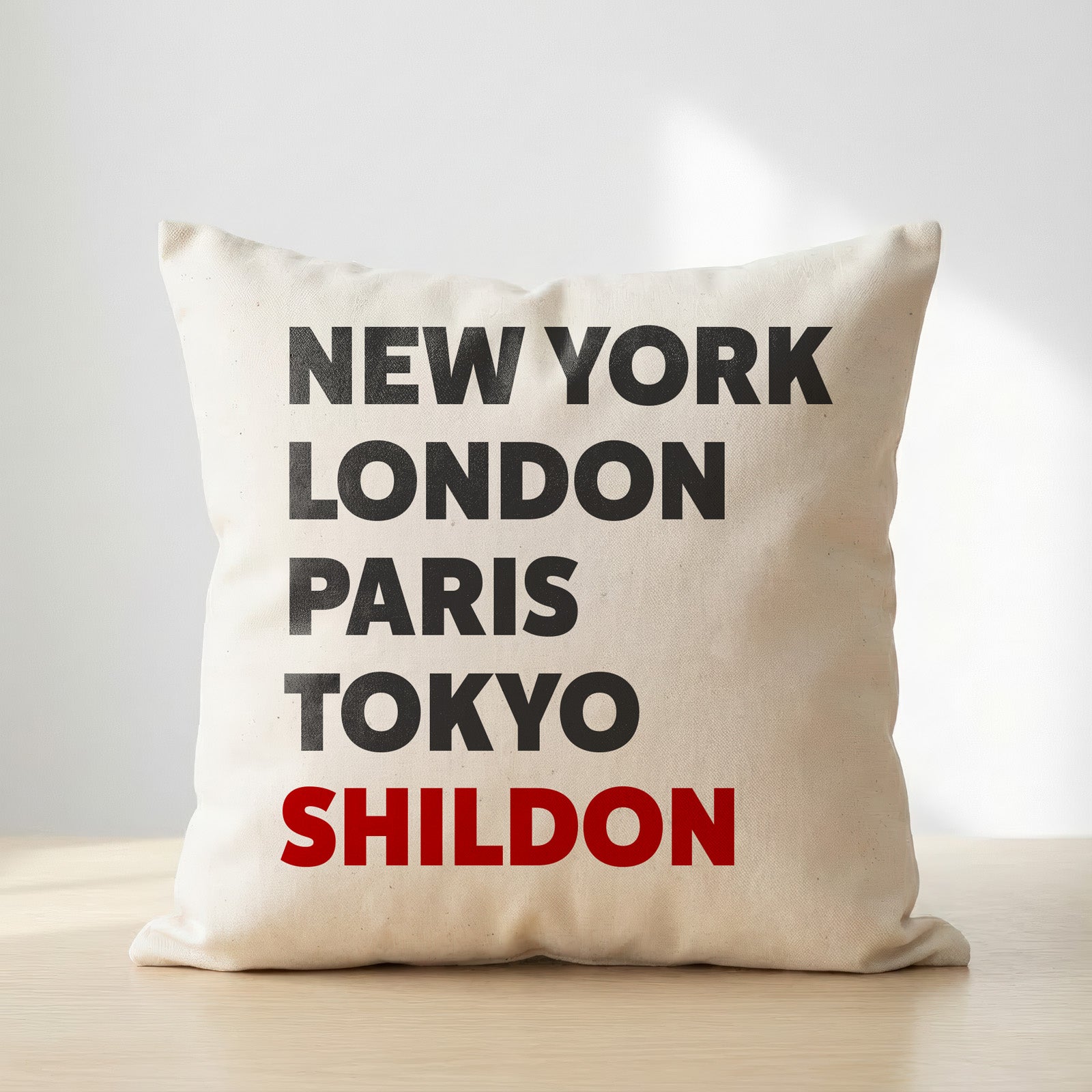 Shildon typography cushion