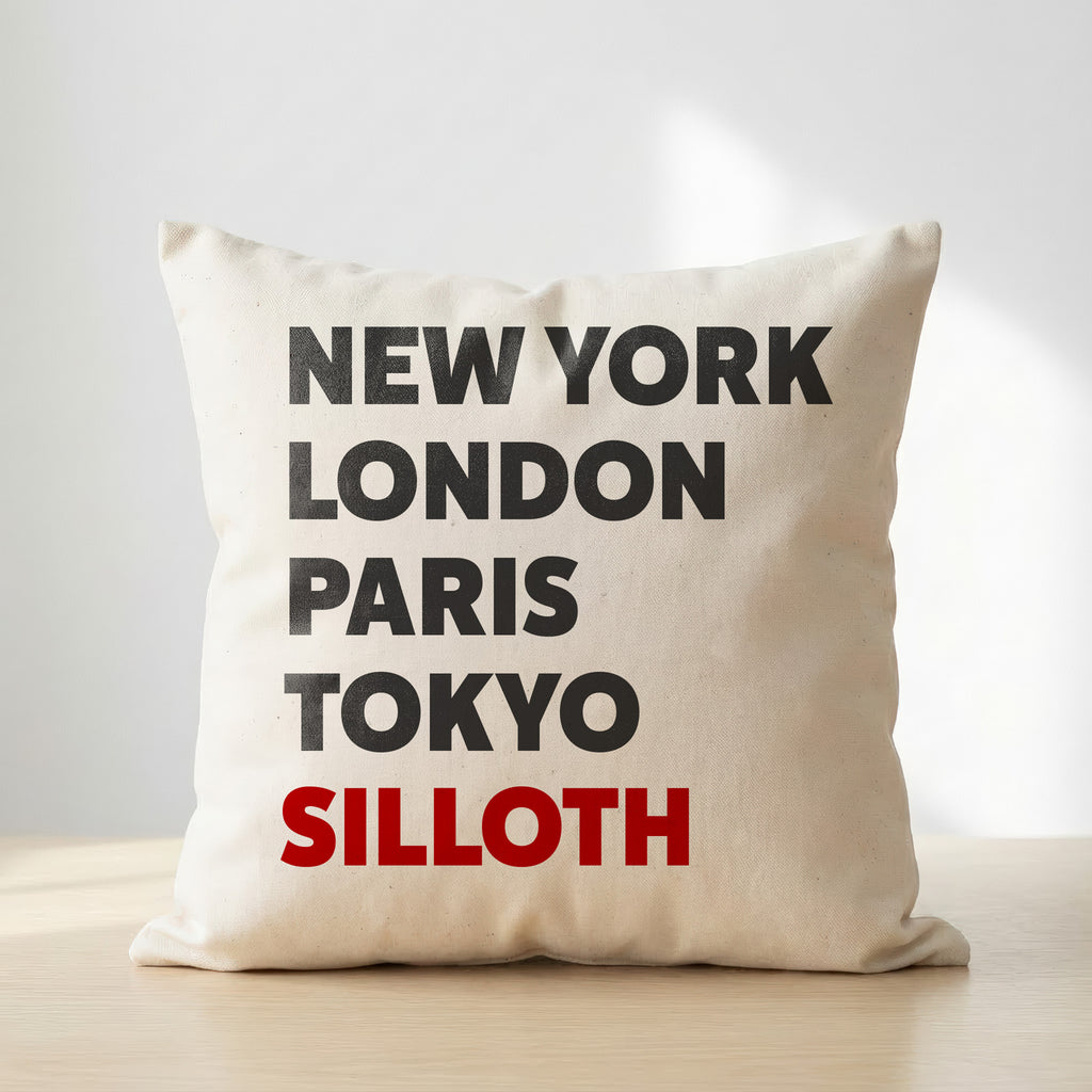 Silloth typography cushion