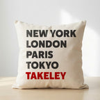 Takeley typography cushion