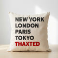 Thaxted typography cushion