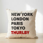 Thurlby typography cushion