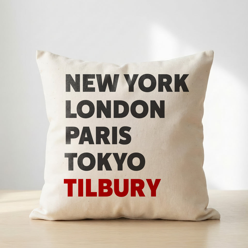 Tilbury typography cushion
