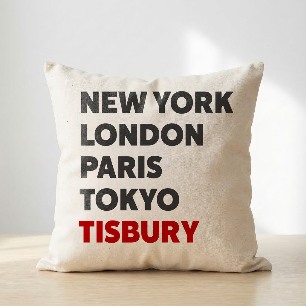 Tisbury typography cushion