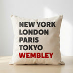 Wembley typography cushion