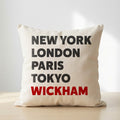 Wickham typography cushion