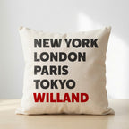 Willand typography cushion