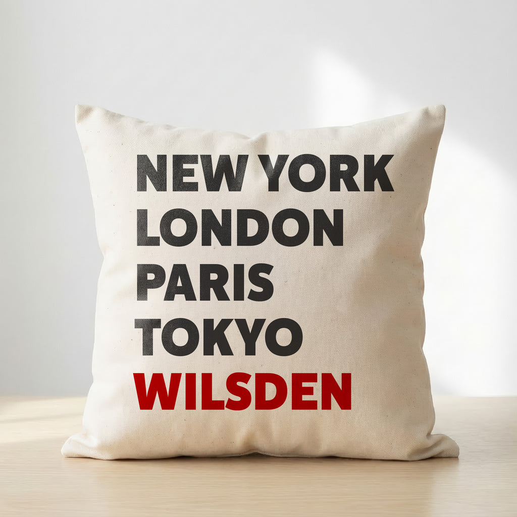 Wilsden typography cushion